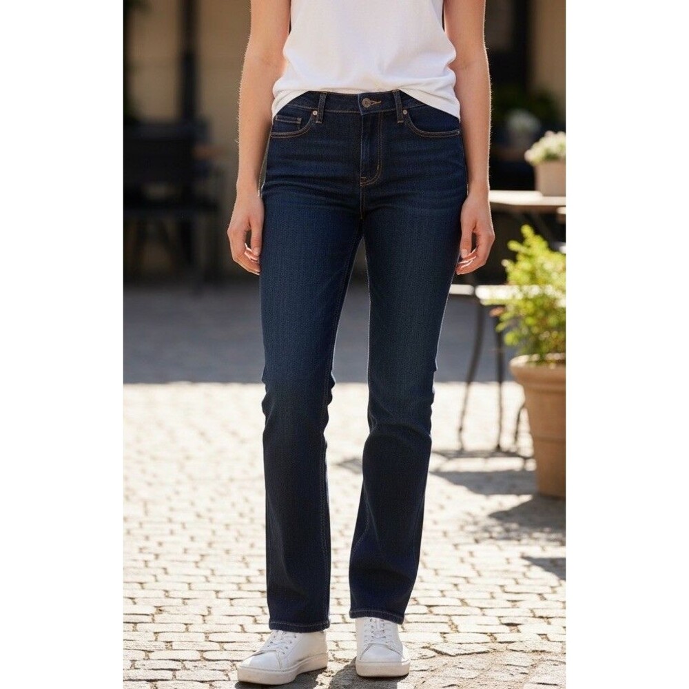 Duluth Trading Co Women’s Jeans Size 4x29 Dark Wash Stretch Denim Straight Leg